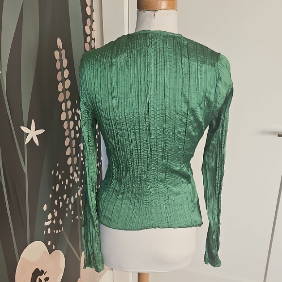 H&M Emerald Button Down Blouse - Picture 2 of 3